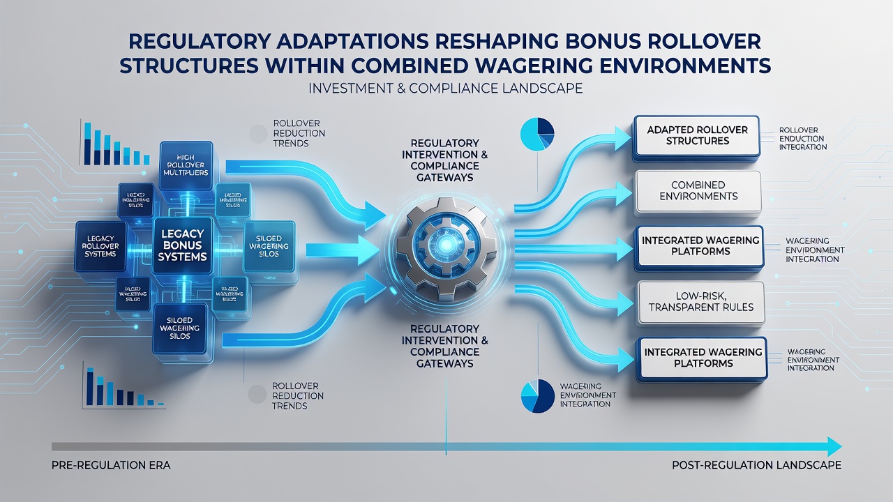 Diagram van geïntegreerde bonus rollover systemen in virtuele en live gokomgevingen